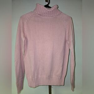 JEANNE PIERRE Soft Pink Cotton Cowl Neck Sweater